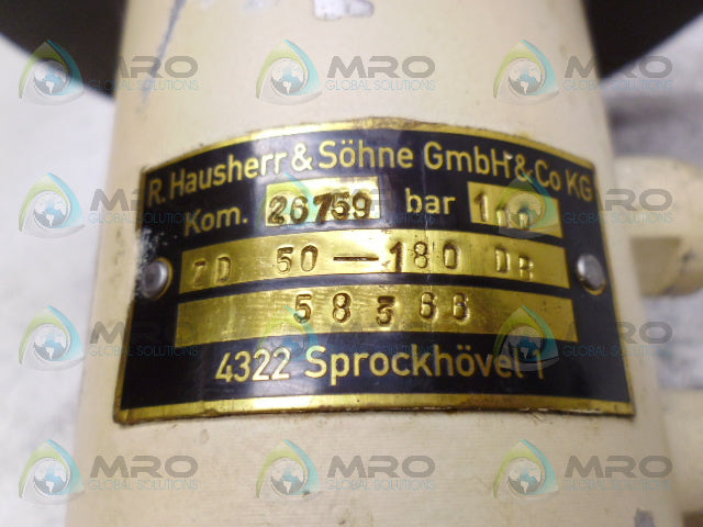 R.HAUSHERR & SOHNE ZD50-180DB DOMESTIC MASTER CYLINDER *USED*