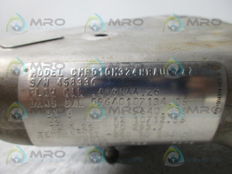 MICROMOTION CMF010M324NRAUEZZZ MASS FLOW SENSOR *USED*