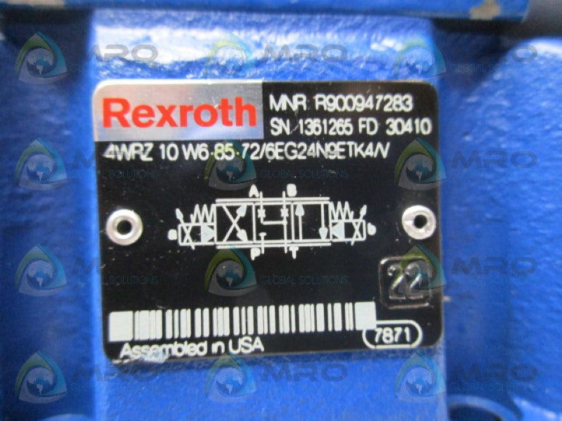 REXROTH 4WRZ10W6-85-72/6EG24N9ETK4/V DIRECTIONAL VALVE *NEW NO BOX*