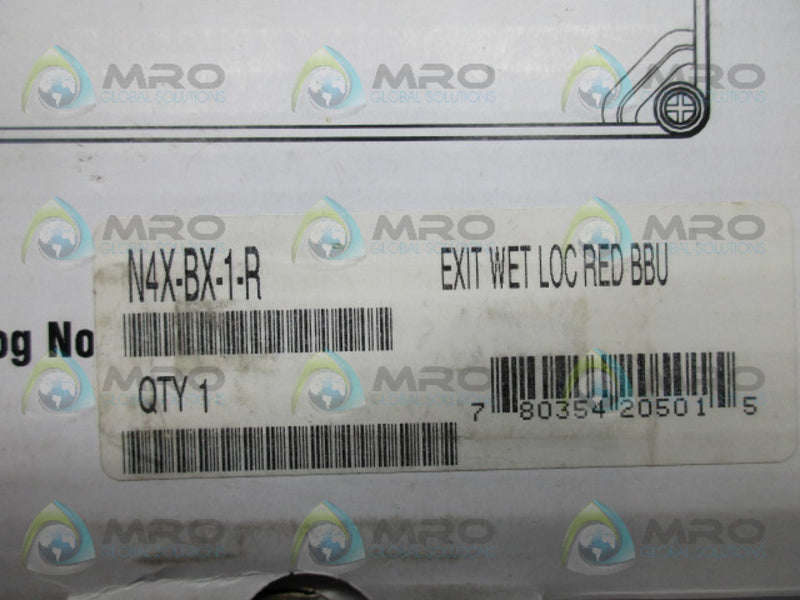 PACE LIGHTING PAC0226BRG N4X-BX-1-R EXIT SIGN RED *NEW IN BOX*