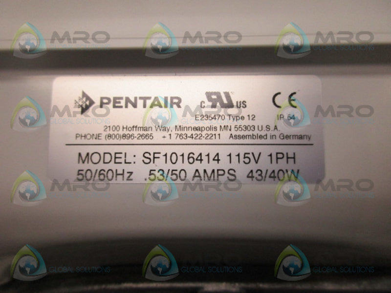 PENTAIR SF1016414 EXHAUST FAN *NEW NO BOX*