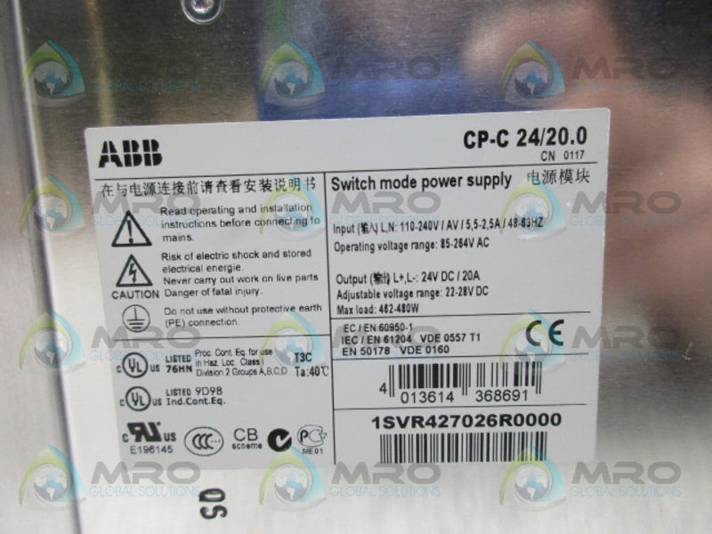 ABB 1SVR427026R0000 SWITCH MODE POWER SUPPLY *NEW IN BOX*