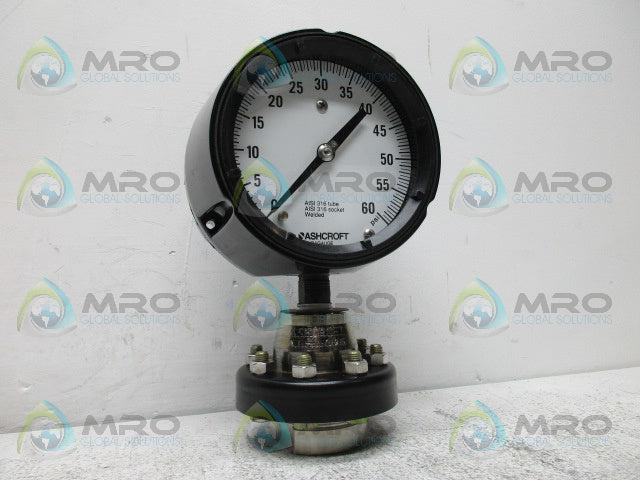 ASHCROFT 451279SS04LXCG60# 0-60PSI PRESSURE GAUGE *NEW IN BOX*