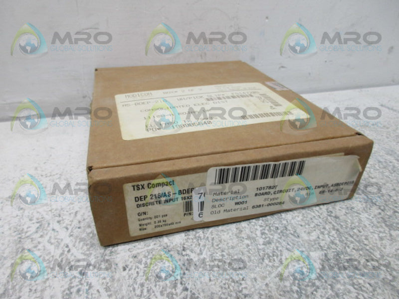 SCHNEIDER AUTOMATION TSX COMPACT DEP216/AS-BDEP-216 INPUT MODULE  *NEW IN BOX*