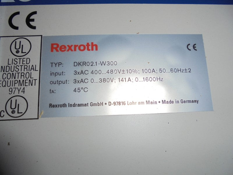 REXROTH INDRAMAT DKR02.1-W300N-BT26-01-FW NSMP