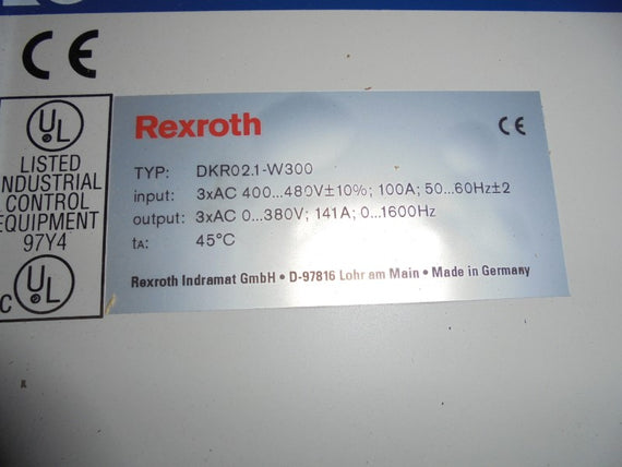 REXROTH INDRAMAT DKR02.1-W300N-BT26-01-FW *NEW IN BOX*