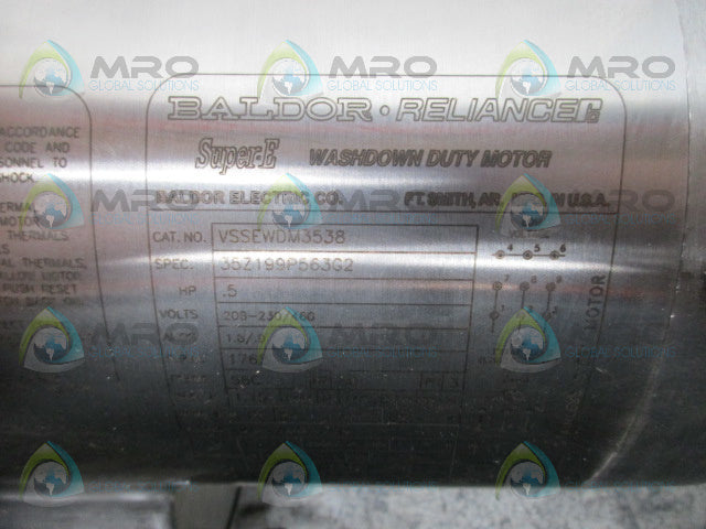 BALDOR VSSEWDM3538 .5HP 1765RPM SUPER-E MOTOR *NEW IN BOX*
