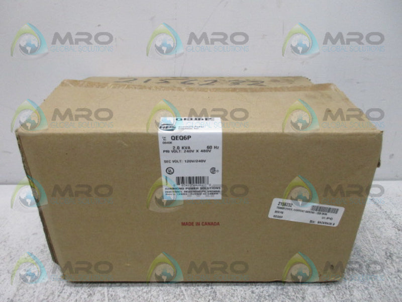 HPS QEQ6P GENERAL PURPOSE TRANSFORMER *NEW IN BOX*