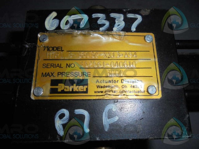 PARKER HTR1.8-3603C-XX13-A94 PNEUMATIC ACTUATOR CYLINDER *USED*