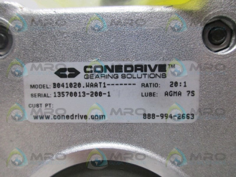 CONEDRIVE B041020.WAAT1 CONEDRIVE GEARING RATIO 20:1 *NEW NO BOX*