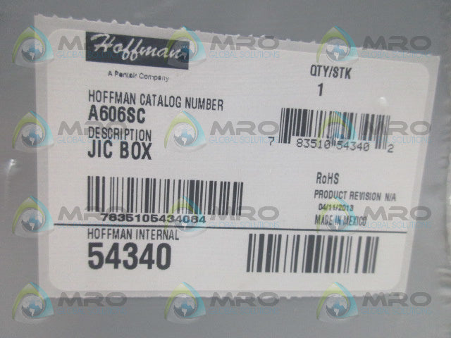 HOFFMAN A606SC JIC BOX *NEW IN ORIGINAL PACKAGE*