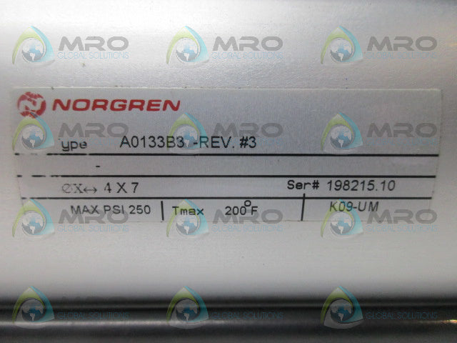 NORGREN A0133B3-REV#3 CYLINDER *NEW NO BOX*
