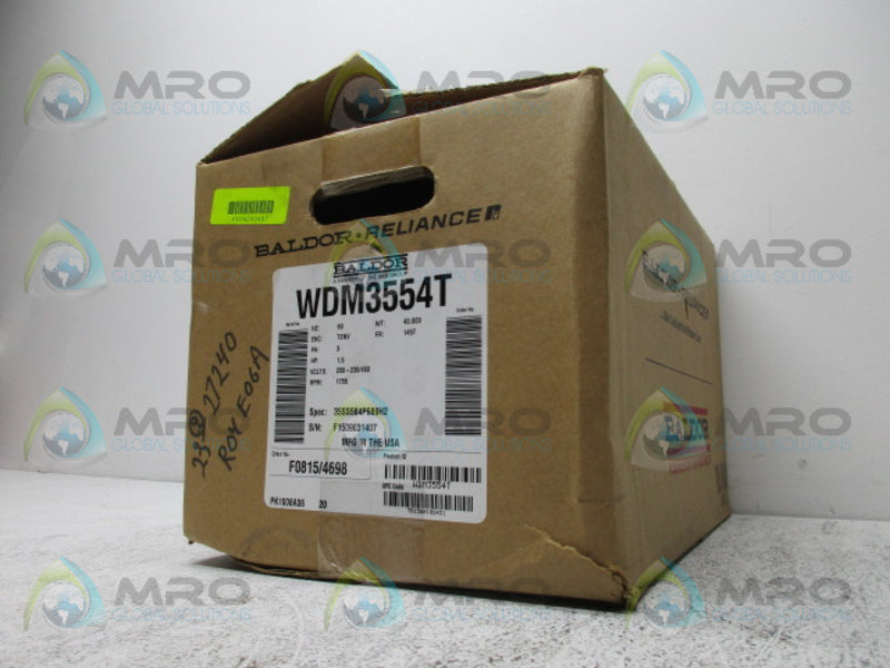BALDOR WDM3554T 1.5HP 1755RPM WASHDOWN DUTY MOTOR *NEW IN BOX*