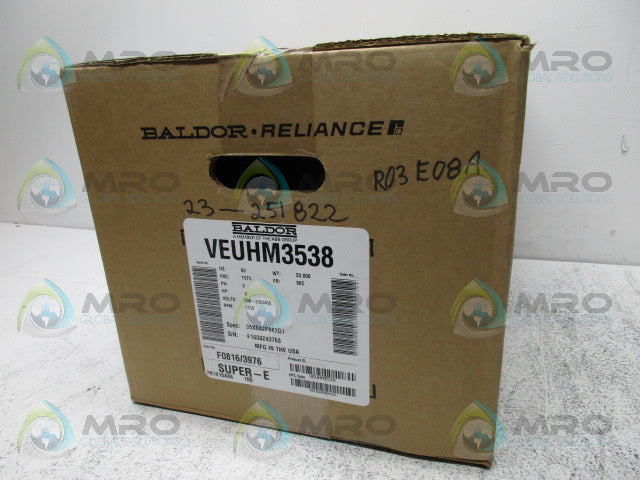 BALDOR VEUHM3538 .5HP 1735RPM SUPER-E MOTOR *NEW IN BOX*