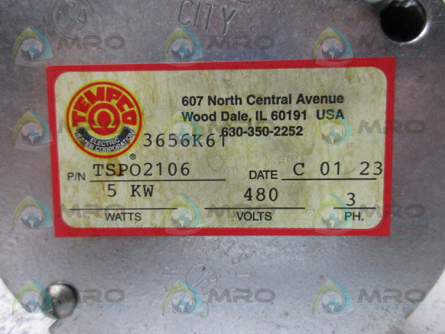 TEMPCO TSP02106 ELECTRIC HEATER *NEW NO BOX*