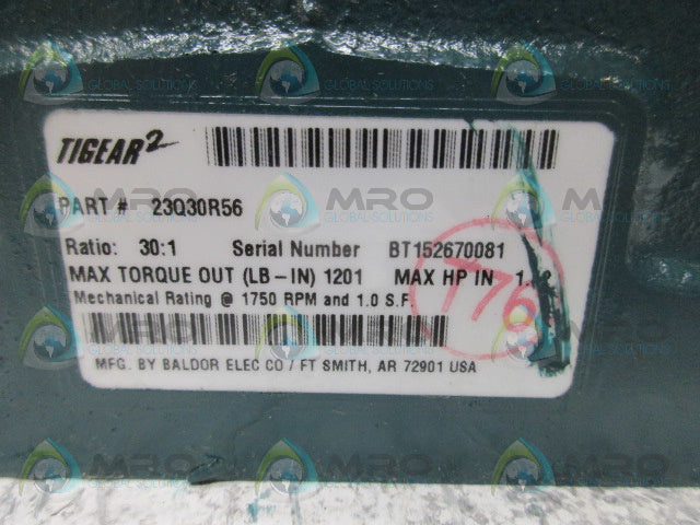 DODGE 23Q30R56 RATIO 30:1 GEAR REDUCER *NEW IN BOX*