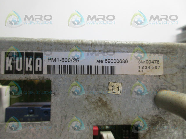 KUKA PM1-600/25 POWER SUPPLY *USED*