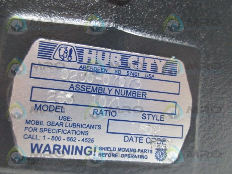 HUBCITY 0230-07073 WORM GEAR RATIO 10:1 *NEW IN BOX*