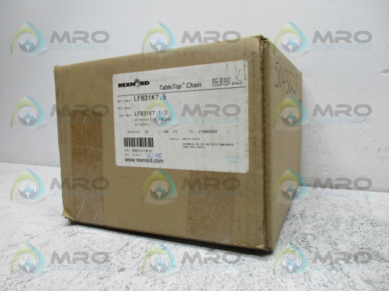 REXNORD LF880TAB-3.25 TABLETOP CHAIN *NEW IN BOX*