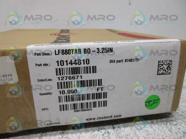 REXNORD LF880TABB0-3.25IN TABLETOP CHAIN *FACTORY SEALED*