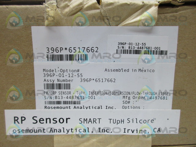 ROSEMOUNT 396P-01-12-55 SENSOR *FACTORY SEALED*