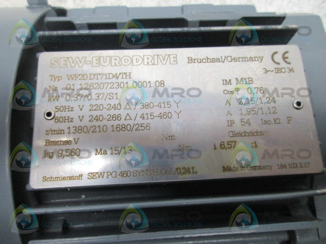 SEW EURODRIVE WF20DT71D4/TH MOTOR *NEW NO BOX*