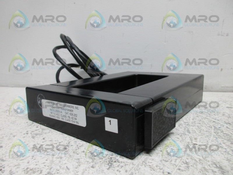 INSTRUMENT TRANSFORMERS 608-252 CURRENT TRANSFORMER RATIO 2500:5 *NEW NO BOX*