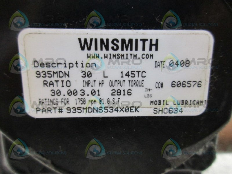 WINSMITH 935MDNS534X0EK SPEED REDUCER *NEW NO BOX*