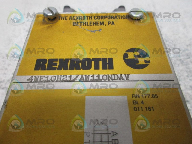 REXROTH 4WE10H21/AW110NDAV VALVE *USED*
