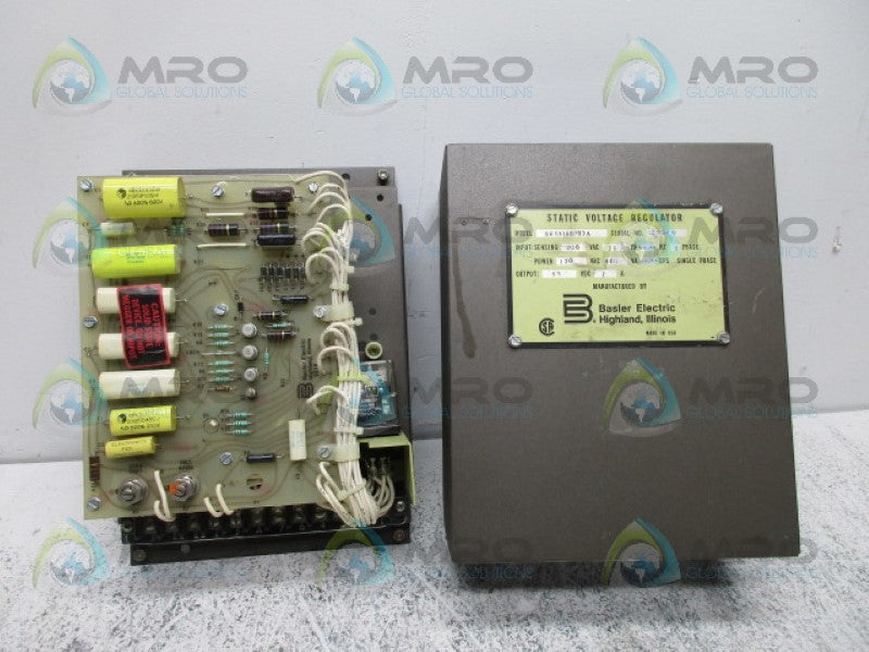 BASLER ELECTRIC SR4A1B07B3A STATIC VOLTAGE REGULATOR *USED*