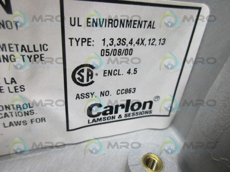 CARLON CC863 ENCLOSURE 8X6X3 5/8 *NEW IN BOX*