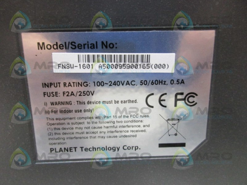 PLANET FNSW-1601 ETHERNET SWITCH 10/100 *NEW IN BOX*