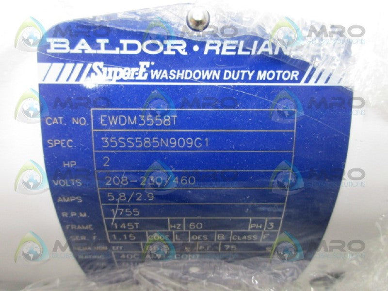 BALDOR EWDM3558T SUPER-E MOTOR 2HP 1755RPM *NEW IN BOX*