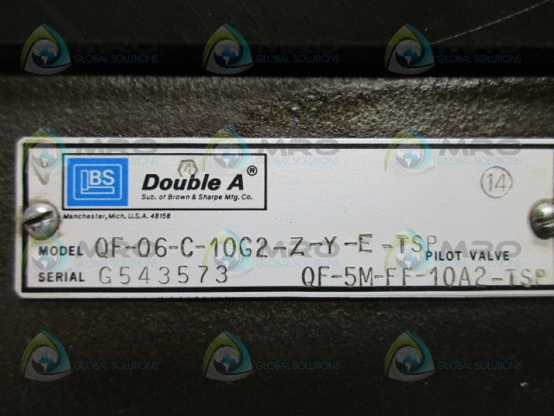 DOUBLE A QF-06-C-10G2-Z-Y-E-TSP DIRECTIONAL VALVE *NEW NO BOX*