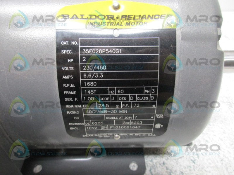 BALDOR 35E028P540G1 INDUSTRIAL MOTOR 2HP 1680RPM *NEW IN BOX*