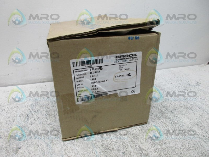 BROOK CROMPTON FA4N001-2C AC MOTOR 1HP *NEW IN BOX*