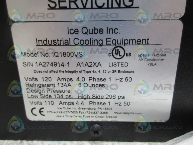 ICE QUBE 1800VS-126 AC UNIT *NEW IN BOX*