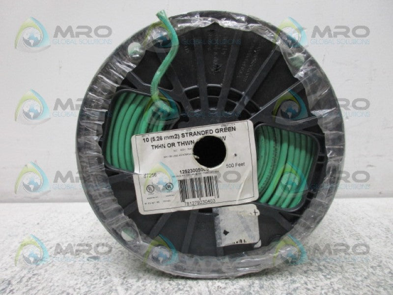 INDUSTRIAL MRO PART# 125230050JS 500' GREEN WIRE *NEW NO BOX*