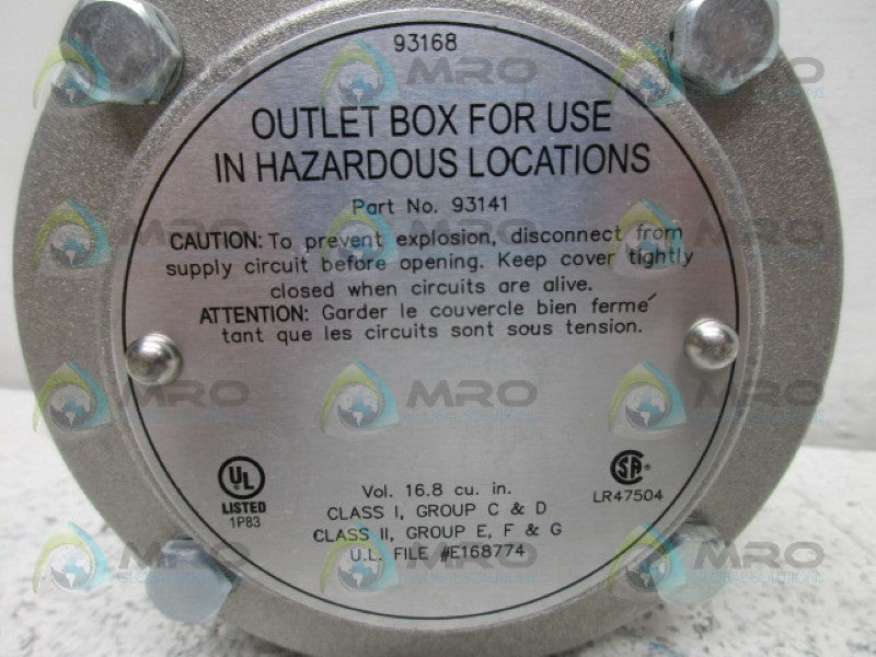 INDUSTRIAL MRO 93141 OUTLET BOX *NEW NO BOX*