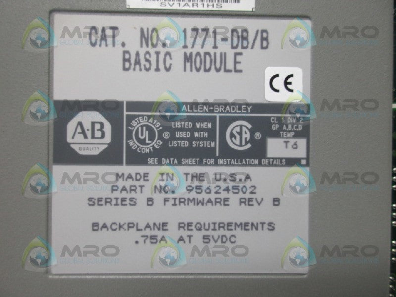 ALLEN BRADLEY 1771-DB SER B F/W B *USED*