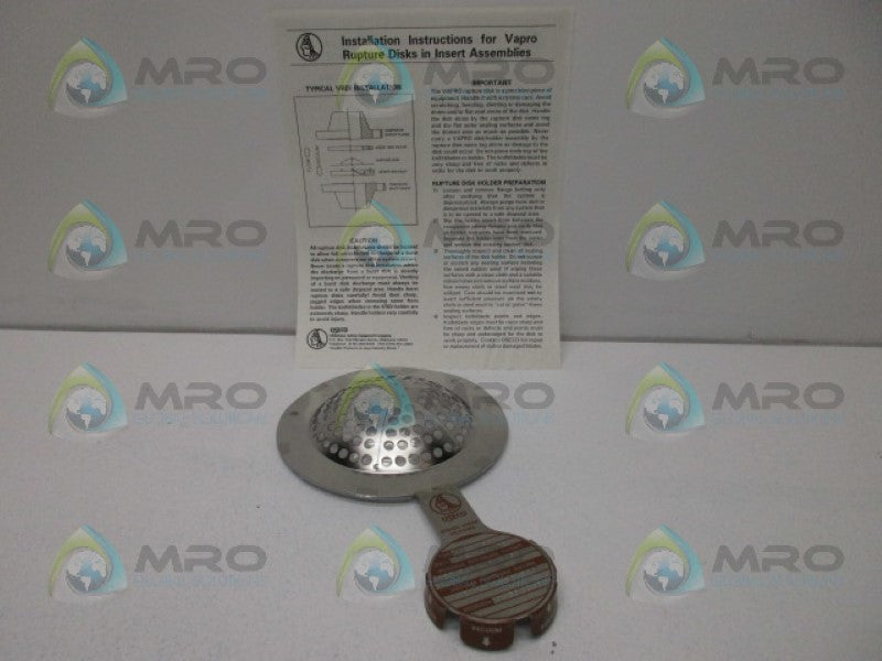 OSECO 4" VAPRO RUPTURE DISK 102 PSIG *NEW IN BOX*