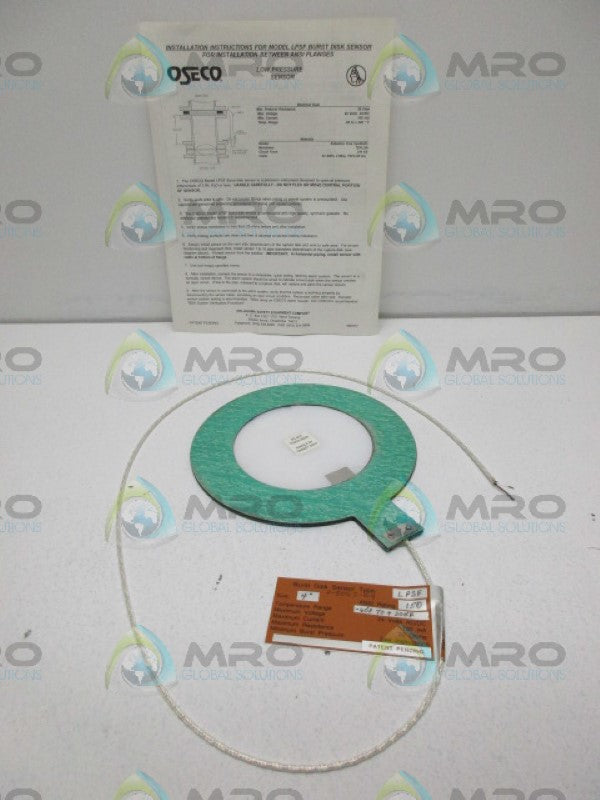 OSECO 4" LPSF RUPTURE DISK -60 TO +300 DEGREE F *NEW IN BOX*