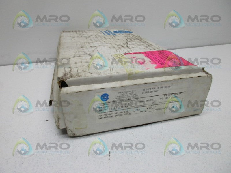 CONTINENTAL DISC 4" CAL-VAC RUPTURE DISK 125 PSIG @ 185 *NEW IN BOX*