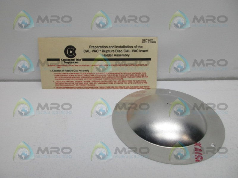 CONTINENTAL DISC 4" CAL-VAC RUPTURE DISK 125 PSIG @ 185 *NEW IN BOX*