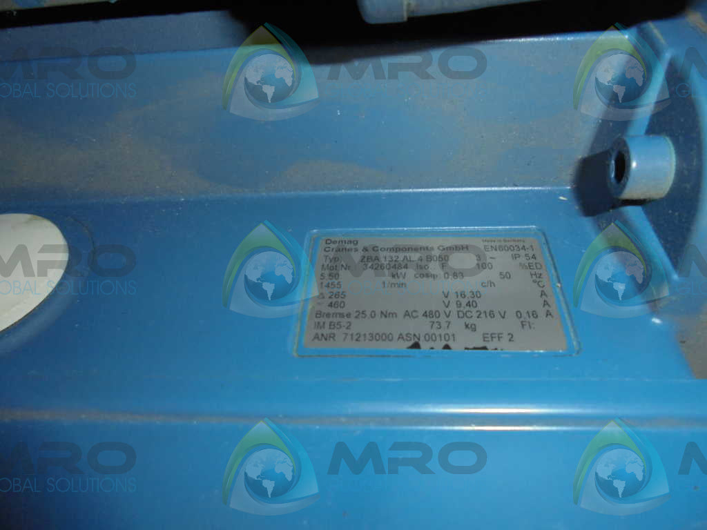DEMEG CRANE & COMPONENTS ZBA132AL4B050 *NEW NO BOX*
