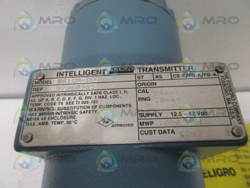 FOXBORO 861GM-DD1 INTELLIGENT TRANSMITTER *NEW IN BOX*