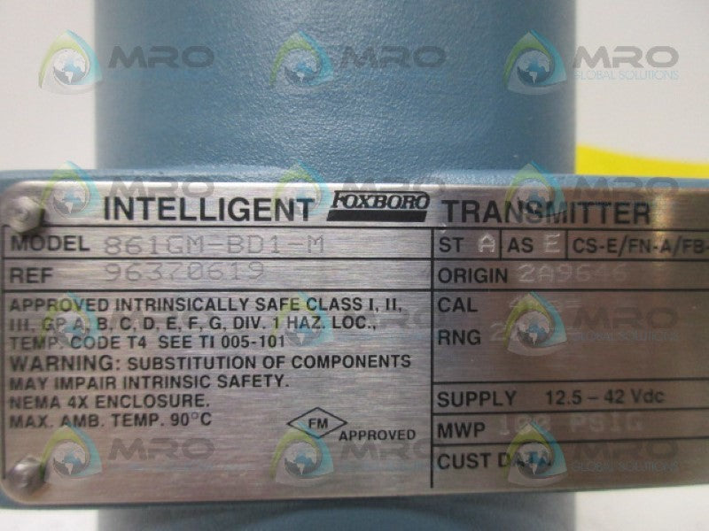 FOXBORO 861GM-BD1-M INTEELLIGENT TRANSMITTER *NEW IN BOX*
