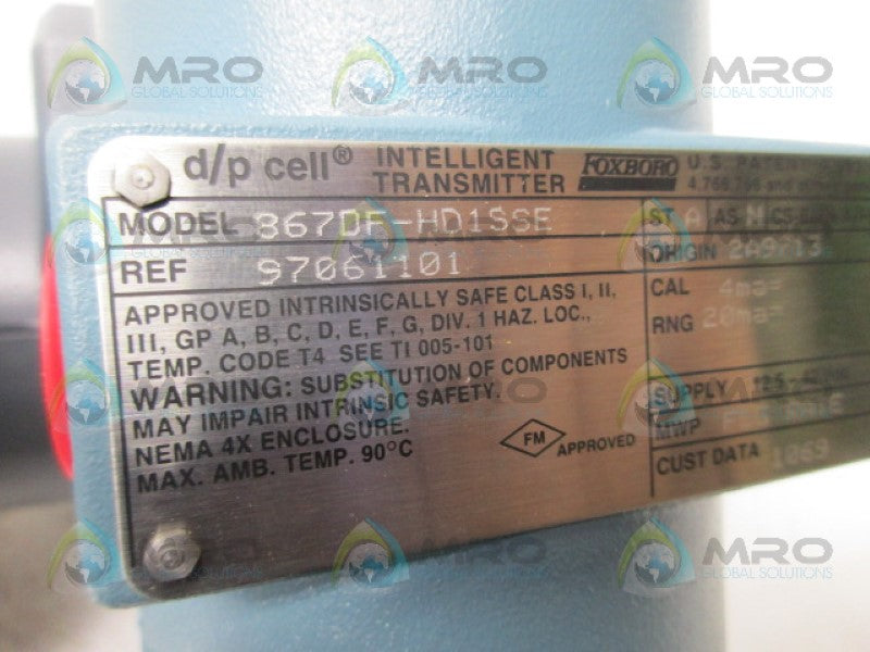 FOXBORO 867DF-HD1SSE INTELLIGENT TRANSMITTER *NEW IN BOX*