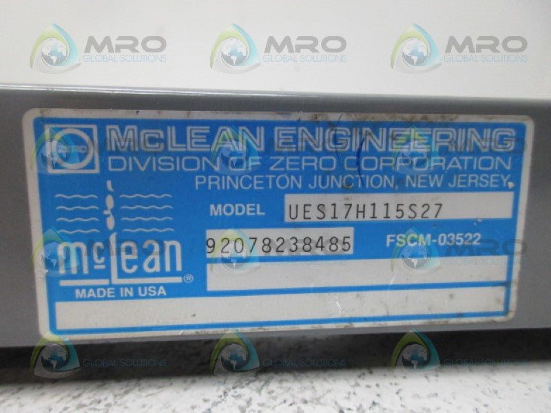MCLEAN UES17H115S27 FAN *NEW NO BOX*