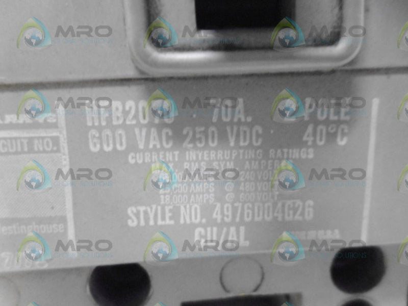 WESTINGHOUSE HFB2070  UNMP